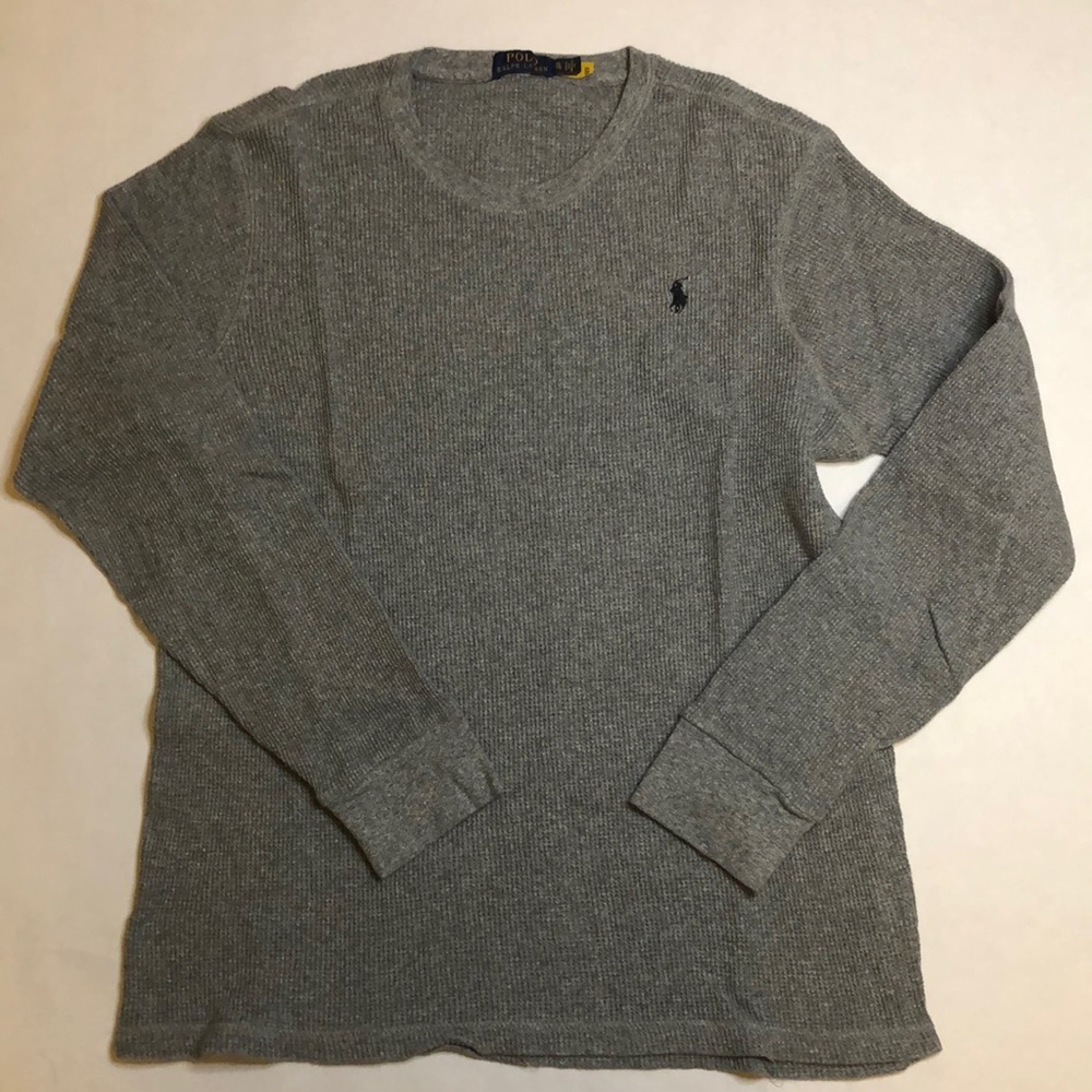 Men’s Polo Thermal Weave Long Sleeve Tee